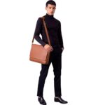 The Carismatico Brown Leather Messenger Bag