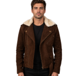 Furton Mocha Suede Biker Jacket