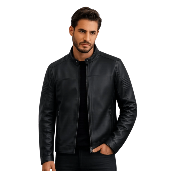 Men's Leather Riding Jacket - Svein
