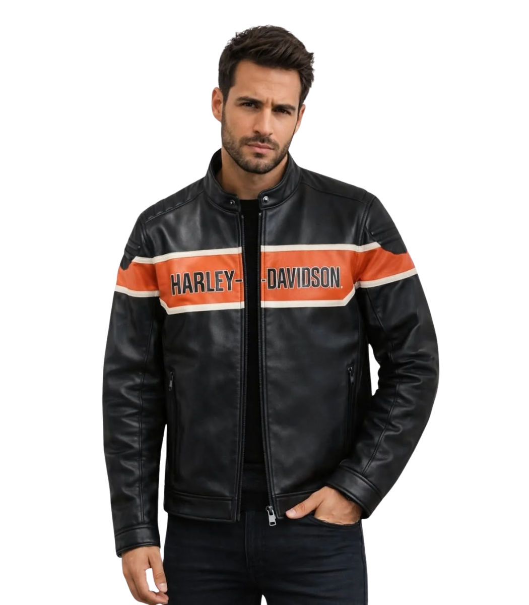 1 Men's Leather Riding Jacket – Arnulf - Image 1
