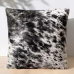 Black Salt and Pepper Cowhide Pillow