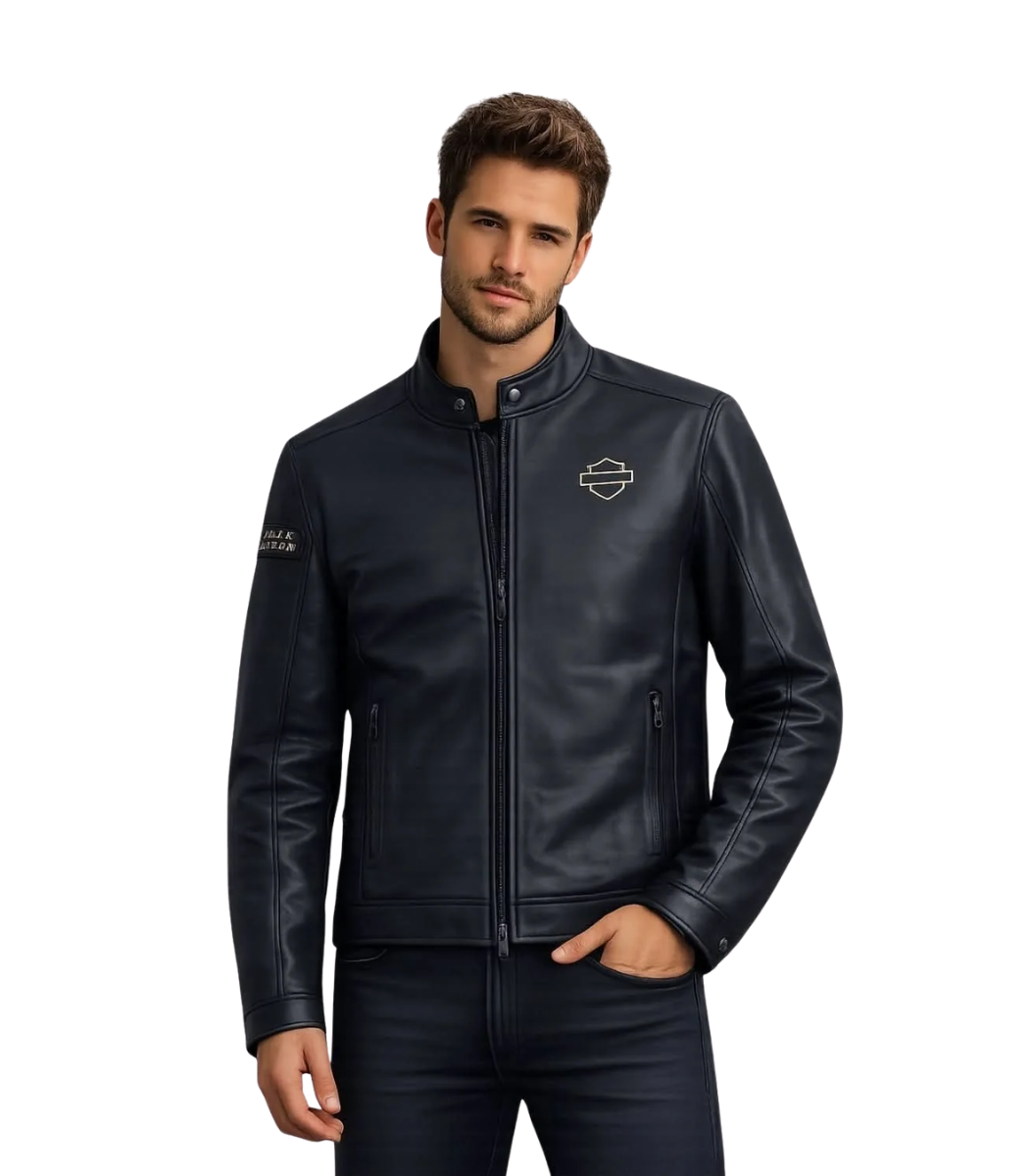 1 Men's Triple-Vent System 2.0 Black Leather Jacket – Eldar - Image 1