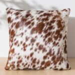 Brown Salt and Pepper Cowhide Pillow