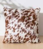 Brown Salt and Pepper Cowhide Pillow