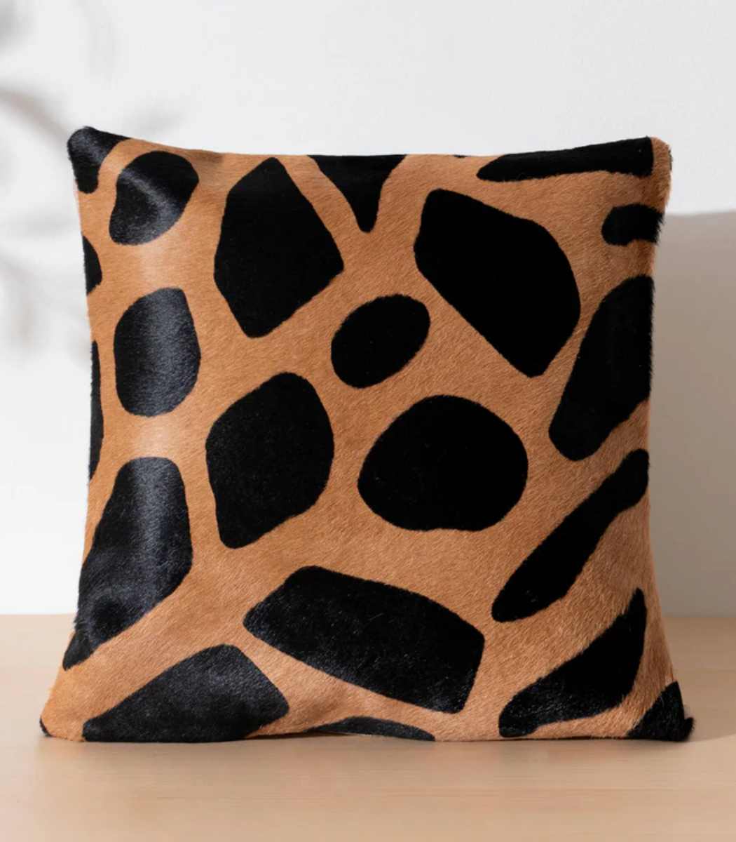 1 Giraffe Cowhide Pillow - Image 1