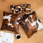 Tricolor Cowhide Pillow Set of 3