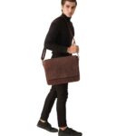 The Carismatico Vintage Distressed Brown Leather Messenger Bag