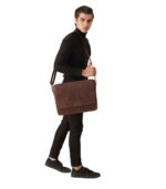 The Carismatico Vintage Distressed Brown Leather Messenger Bag