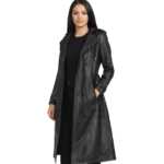 Fixon Hooded Black Trench Coat