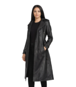 Fixon Hooded Black Trench Coat