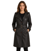 Fixon Hooded Brown Trench Coat