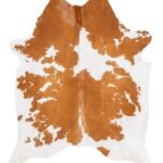 Brazilian Brown and White Cowhide Rug Size 7'9 L x 6'6 W 9070