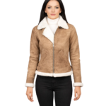 Sherilyn B-3 Distressed Brown Leather Bomber Jacket