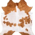 Brazilian Brown and White Cowhide Rug Size 8'3 L x 7'6 W 6017