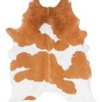 Brazilian Brown and White Cowhide Rug Size 8'5 L x 6'8 W 8882