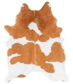 Brazilian Brown and White Cowhide Rug Size 8'5 L x 6'8 W 8882