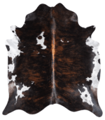 Brazilian Dark Tricolor Cowhide Rug Size 6'9 L x 6'0 W 9291