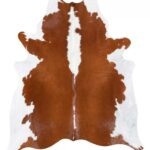 Brazilian Hereford Cowhide Rug Size 7'7 L x 6'5 W 8398