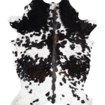Dark Tricolor Cowhide Rug Size 8'1 L x 5'9 W 9390