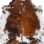 Tricolor Brindle Mix Cowhide Rug Size 6'8 L x 6'4 W 8256