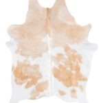 Brazilian Palomino and White Cowhide Rug Size 6'9 L x 4'9 W 9202