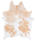 Brazilian Palomino and White Cowhide Rug Size 6'9 L x 4'9 W 9202