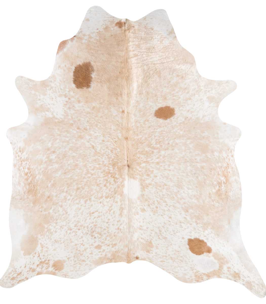 1 Brazilian Palomino and White Cowhide Rug Size 7'1 L x 6'10 W 9209 - Image 1