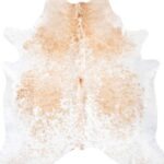 Brazilian Palomino and White Cowhide Rug Size 7'1 L x 7'1 W 9309