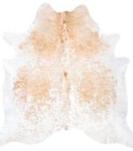 Brazilian Palomino and White Cowhide Rug Size 7'1 L x 7'1 W 9309