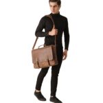 The Cristoph Vintage Tan Leather Messenger Bag
