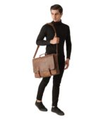 The Cristoph Vintage Tan Leather Messenger Bag