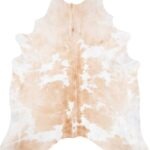 Brazilian Palomino and White Cowhide Rug Size 7'3 L x 6'6 W 9207