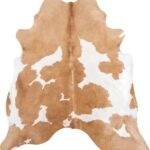 Brazilian Palomino and White Cowhide Rug Size 7'5 L x 6'5 W 9265
