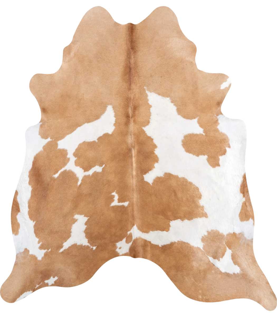 1 Brazilian Palomino and White Cowhide Rug Size 7'5 L x 6'5 W 9265 - Image 1