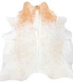 Brazilian Palomino and White Cowhide Rug Size 7'5 L x 7'0 W 8559