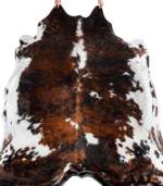 Tricolor Brindle Mix Cowhide Rug Size 7'5 L x 6'7 W 8223