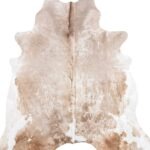 Brazilian Palomino and White Cowhide Rug Size 7'9 L x 7'5 W 8924
