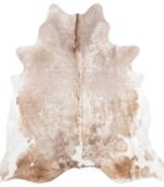 Brazilian Palomino and White Cowhide Rug Size 7'9 L x 7'5 W 8924