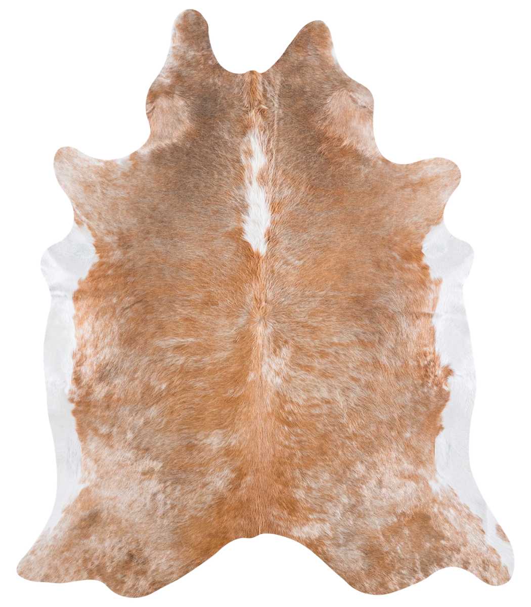 1 Brazilian Palomino and White Cowhide Rug Size 7'11 L x 6'9 W 4513 - Image 1