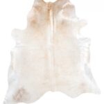 Brazilian Palomino and White Cowhide Rug Size 7'11 L x 6'10 W 8992