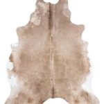 Brazilian Palomino and White Cowhide Rug Size 8'1 L x 6'10 W 8954