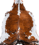 Tricolor Brindle Mix Cowhide Rug Size 7'7 L x 6'8 W 8174