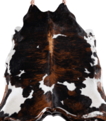 Tricolor Brindle Mix Cowhide Rug Size 7'8 L x 7'0 W 8232