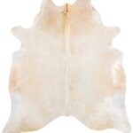 Brazilian Palomino and White Cowhide Rug Size 8'1 L x 7'2 W 8939