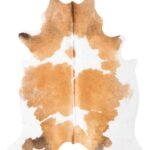 Palomino and White Cowhide Rug Size 7'0 L x 5'10 W 9341