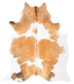 Palomino and White Cowhide Rug Size 7'0 L x 5'10 W 9341