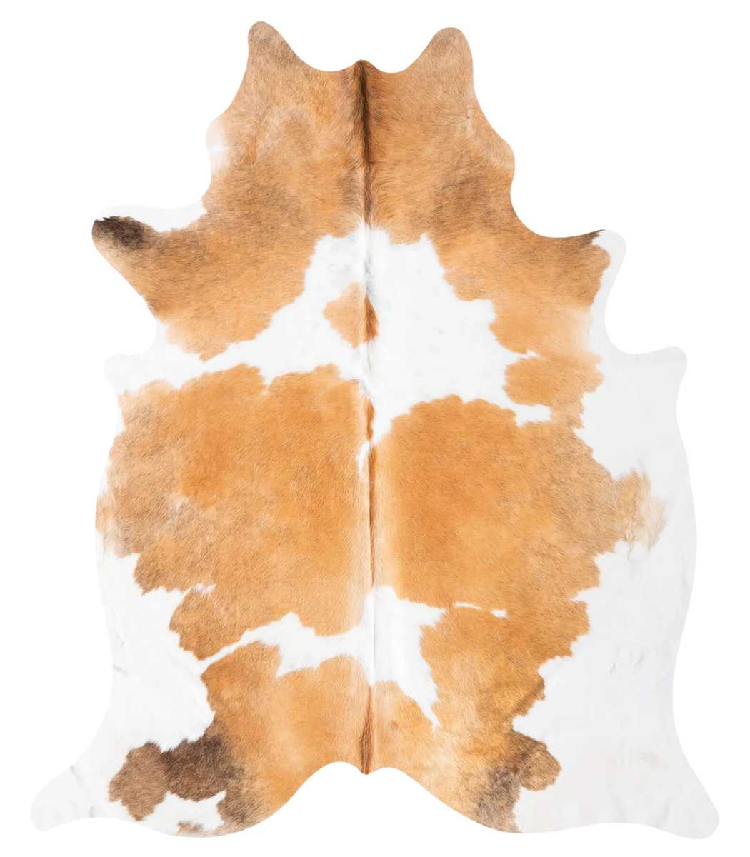 1 Palomino and White Cowhide Rug Size 7'0 L x 5'10 W 9341 - Image 1