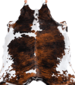 Tricolor Brindle Mix Cowhide Rug Size 7'10 L x 7'1 W 8286