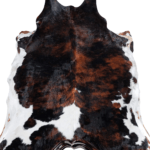 Tricolor Brindle Mix Cowhide Rug Size 8'0 L x 6'4 W 8285