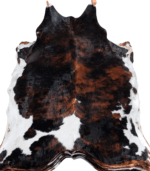Tricolor Brindle Mix Cowhide Rug Size 8'0 L x 6'4 W 8285